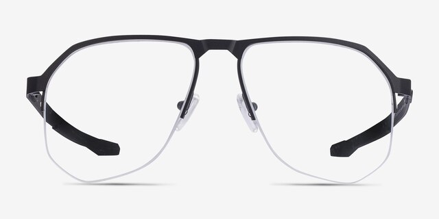 Oakley Tenon Satin Black TitaniumEyeglass Frames from EyeBuyDirect, Front View
