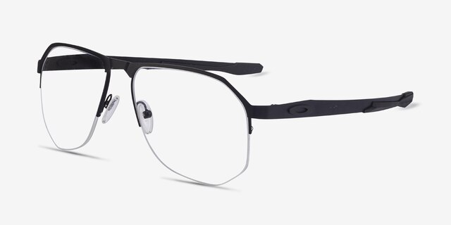 Oakley Tenon Satin Black TitaniumEyeglass Frames from EyeBuyDirect, Angle View