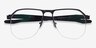Oakley Tenon Satin Black TitaniumEyeglass Frames from EyeBuyDirect, Closed View