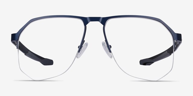 Oakley Tenon Matte Midnight TitaniumEyeglass Frames from EyeBuyDirect, Front View