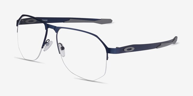 Oakley Tenon Matte Midnight TitaniumEyeglass Frames from EyeBuyDirect, Angle View
