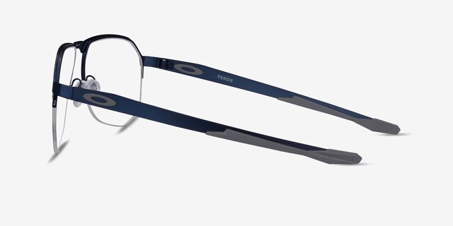 Oakley Tenon Matte Midnight TitaniumEyeglass Frames from EyeBuyDirect, Side View