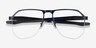 Oakley Tenon Matte Midnight TitaniumEyeglass Frames from EyeBuyDirect, Closed View