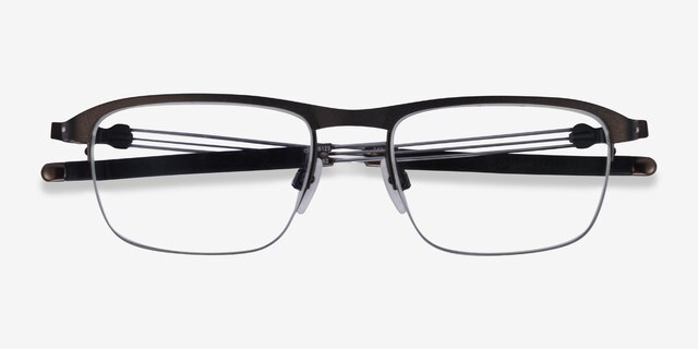Oakley Truss Rod 0.5 Gunmetal TitaniumEyeglass Frames from EyeBuyDirect, Closed View