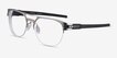 Oakley Latch Ti Silver TitaniumEyeglass Frames from EyeBuyDirect, Angle View