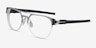 Oakley Latch Ti Silver TitaniumEyeglass Frames from EyeBuyDirect, Angle View