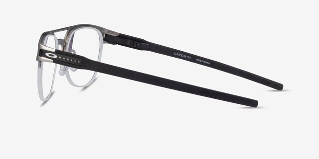 Oakley Latch Ti Silver TitaniumEyeglass Frames from EyeBuyDirect, Side View