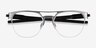 Oakley Latch Ti Silver TitaniumEyeglass Frames from EyeBuyDirect, Closed View
