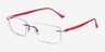Ray-Ban RB8694 Gunmetal Red TitaniumEyeglass Frames from EyeBuyDirect, Angle View