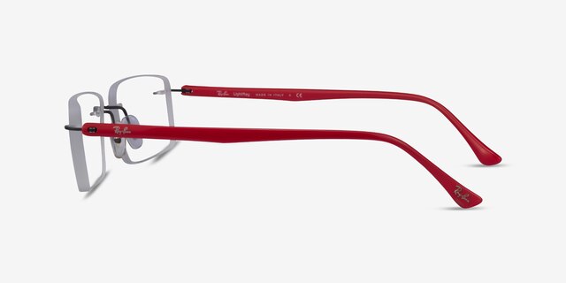 Ray-Ban RB8694 Gunmetal Red TitaniumEyeglass Frames from EyeBuyDirect, Side View