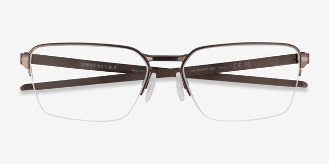 Oakley Sway Bar 0.5 Bronze TitaniumEyeglass Frames from EyeBuyDirect, Closed View