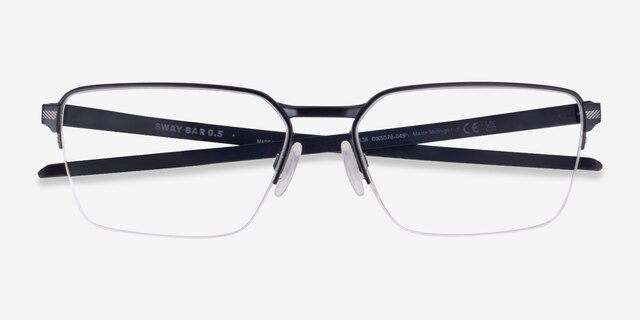 Oakley Sway Bar 0.5 Matte Midnight TitaniumEyeglass Frames from EyeBuyDirect, Closed View