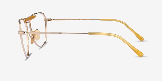 Ray-Ban RB8064V Gold TitaniumEyeglass Frames from EyeBuyDirect, Side View