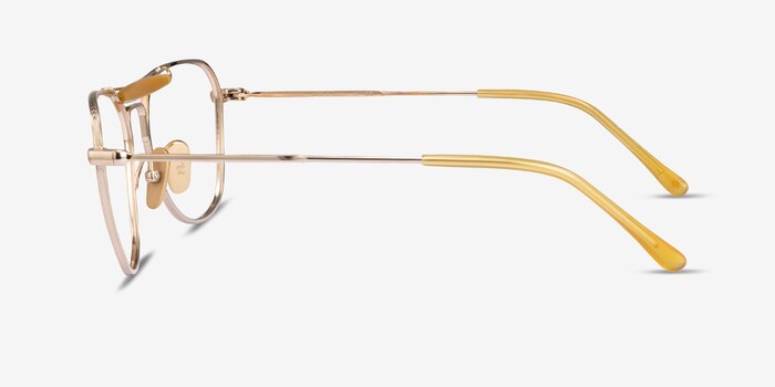 Ray-Ban RB8064V Gold Titanium Eyeglass Frames from EyeBuyDirect