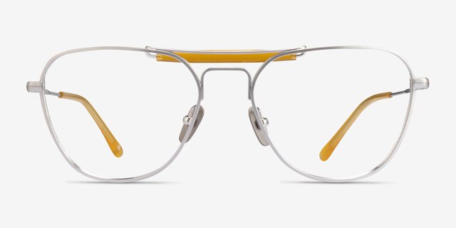 Ray-Ban RB8064V Brushed Silver TitaniumEyeglass Frames from EyeBuyDirect, Front View