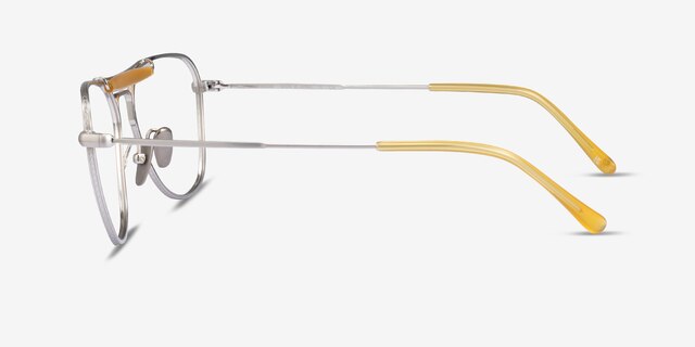 Ray-Ban RB8064V Brushed Silver TitaniumEyeglass Frames from EyeBuyDirect, Side View