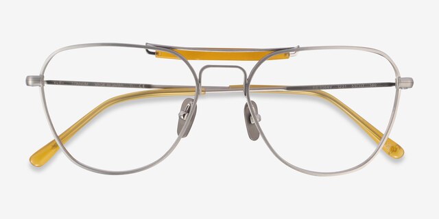 Ray-Ban RB8064V Brushed Silver TitaniumEyeglass Frames from EyeBuyDirect, Closed View