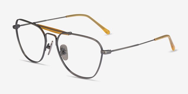 Ray-Ban RB8064V Demi Gloss Pewter TitaniumEyeglass Frames from EyeBuyDirect, Angle View