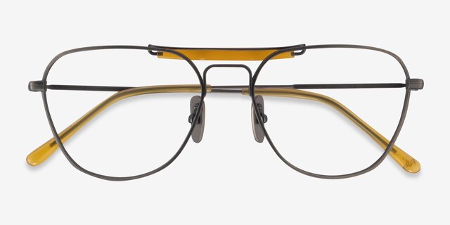 Ray-Ban RB8064V Demi Gloss Pewter TitaniumEyeglass Frames from EyeBuyDirect, Closed View