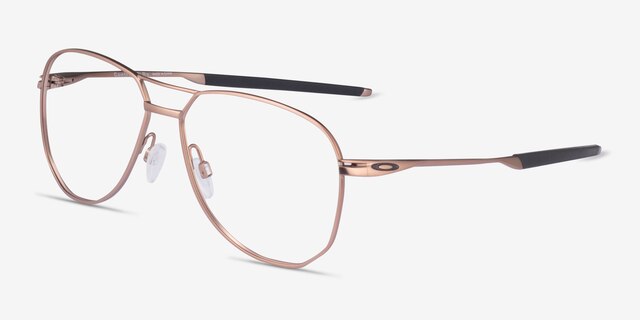 Oakley Contrail Ti Rx Satin Rose Gold TitaniumEyeglass Frames from EyeBuyDirect, Angle View