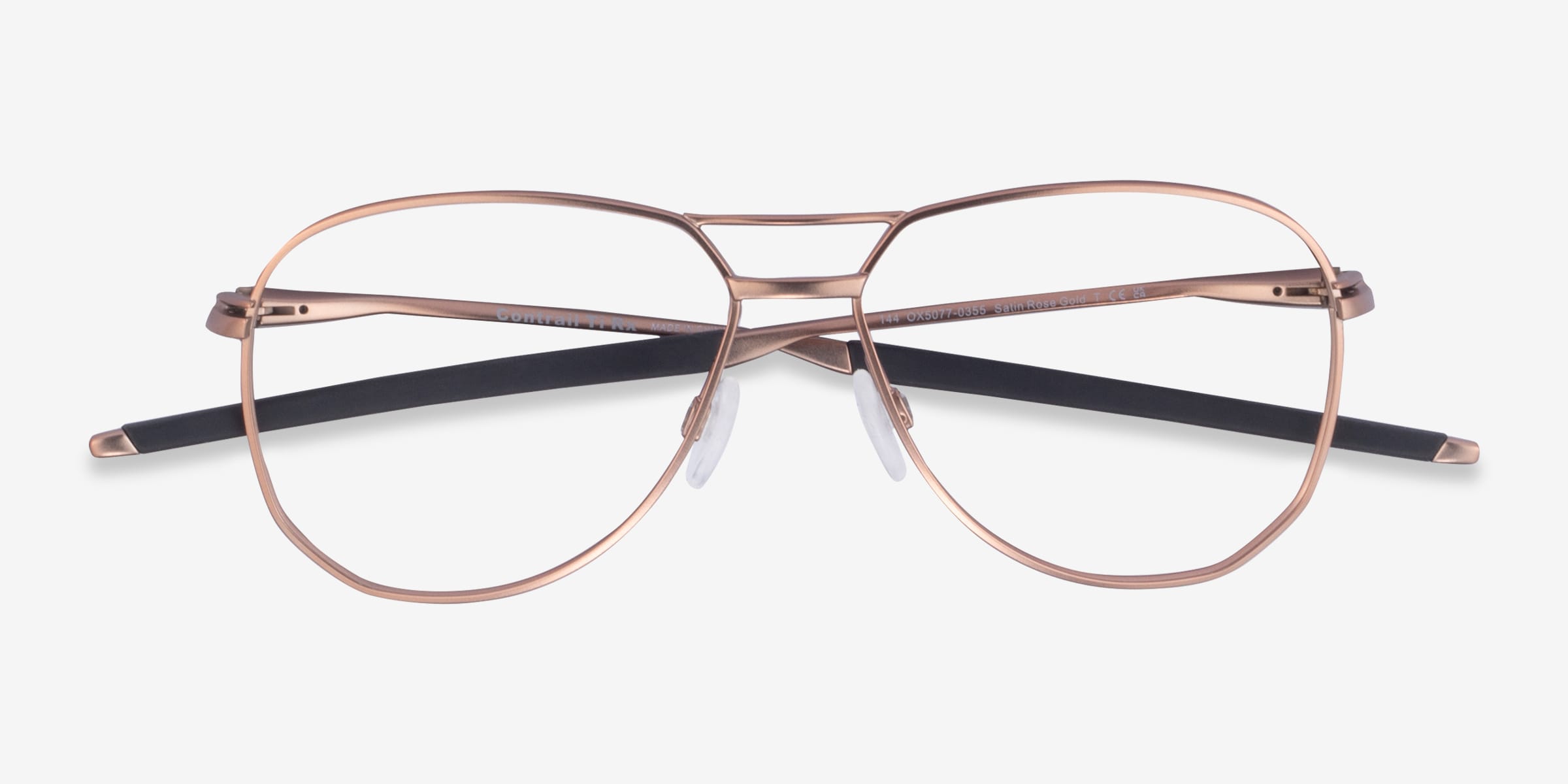 Oakley Contrail Ti Rx - Aviator Satin Rose Gold Frame Eyeglasses