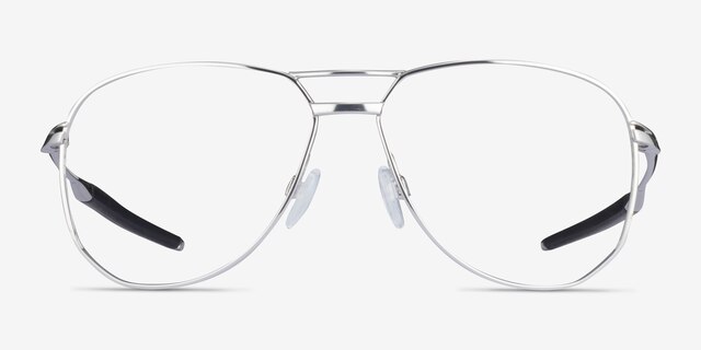 Oakley Contrail Ti Rx Polished Chrome TitaniumEyeglass Frames from EyeBuyDirect, Front View