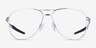 Oakley Contrail Ti Rx Polished Chrome TitaniumEyeglass Frames from EyeBuyDirect, Front View