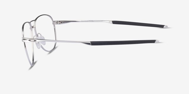 Oakley Contrail Ti Rx Polished Chrome TitaniumEyeglass Frames from EyeBuyDirect, Side View