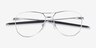 Oakley Contrail Ti Rx Polished Chrome TitaniumEyeglass Frames from EyeBuyDirect, Closed View