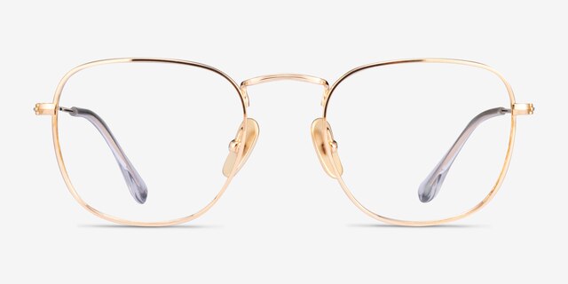 Ray-Ban RB8157V Frank Gold TitaniumEyeglass Frames from EyeBuyDirect, Front View