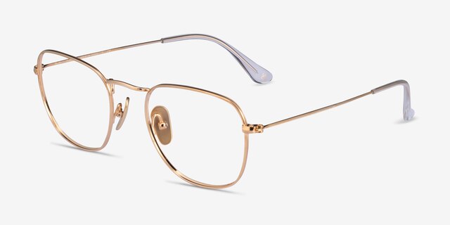 Ray-Ban RB8157V Frank Gold TitaniumEyeglass Frames from EyeBuyDirect, Angle View