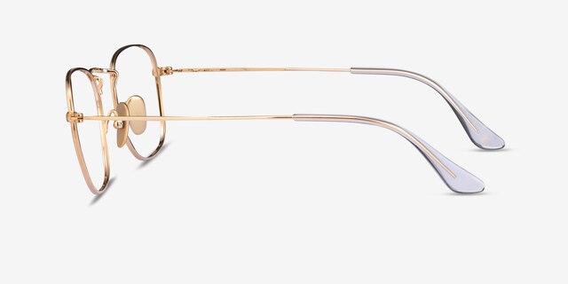 Ray-Ban RB8157V Frank Gold TitaniumEyeglass Frames from EyeBuyDirect, Side View