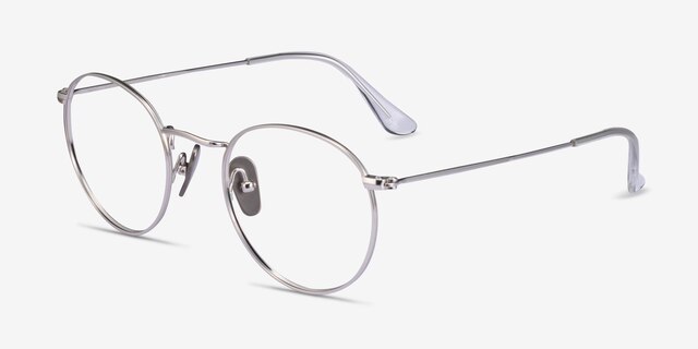 Ray-Ban RB8247V Silver TitaniumEyeglass Frames from EyeBuyDirect, Angle View