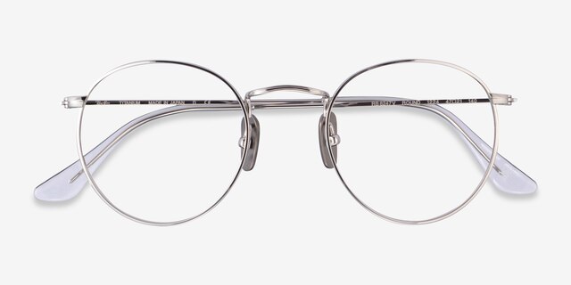 Ray-Ban RB8247V Silver TitaniumEyeglass Frames from EyeBuyDirect, Closed View