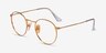 Ray-Ban RB8247V Shiny Gold TitaniumEyeglass Frames from EyeBuyDirect, Angle View