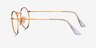 Ray-Ban RB8247V Shiny Gold TitaniumEyeglass Frames from EyeBuyDirect, Side View