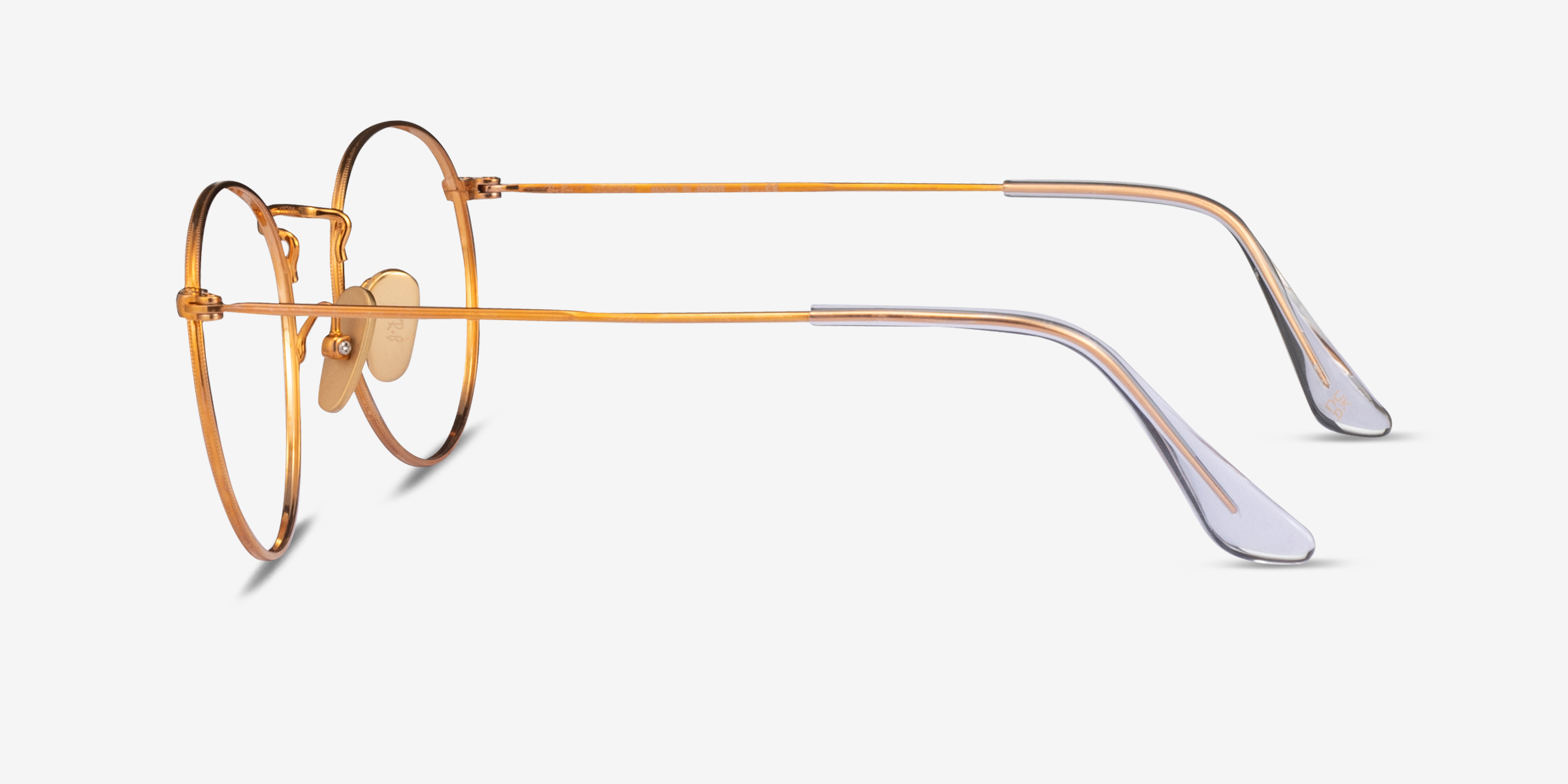 Ray-Ban RB8247V - Round Shiny Gold Frame Eyeglasses | Eyebuydirect