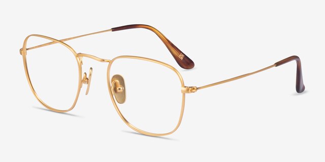 Ray-Ban RB8157V Frank Golden TitaniumEyeglass Frames from EyeBuyDirect, Angle View