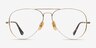 Ray-Ban RB8789 Shiny Gold TitaniumEyeglass Frames from EyeBuyDirect, Front View