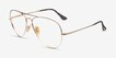 Ray-Ban RB8789 Shiny Gold TitaniumEyeglass Frames from EyeBuyDirect, Angle View