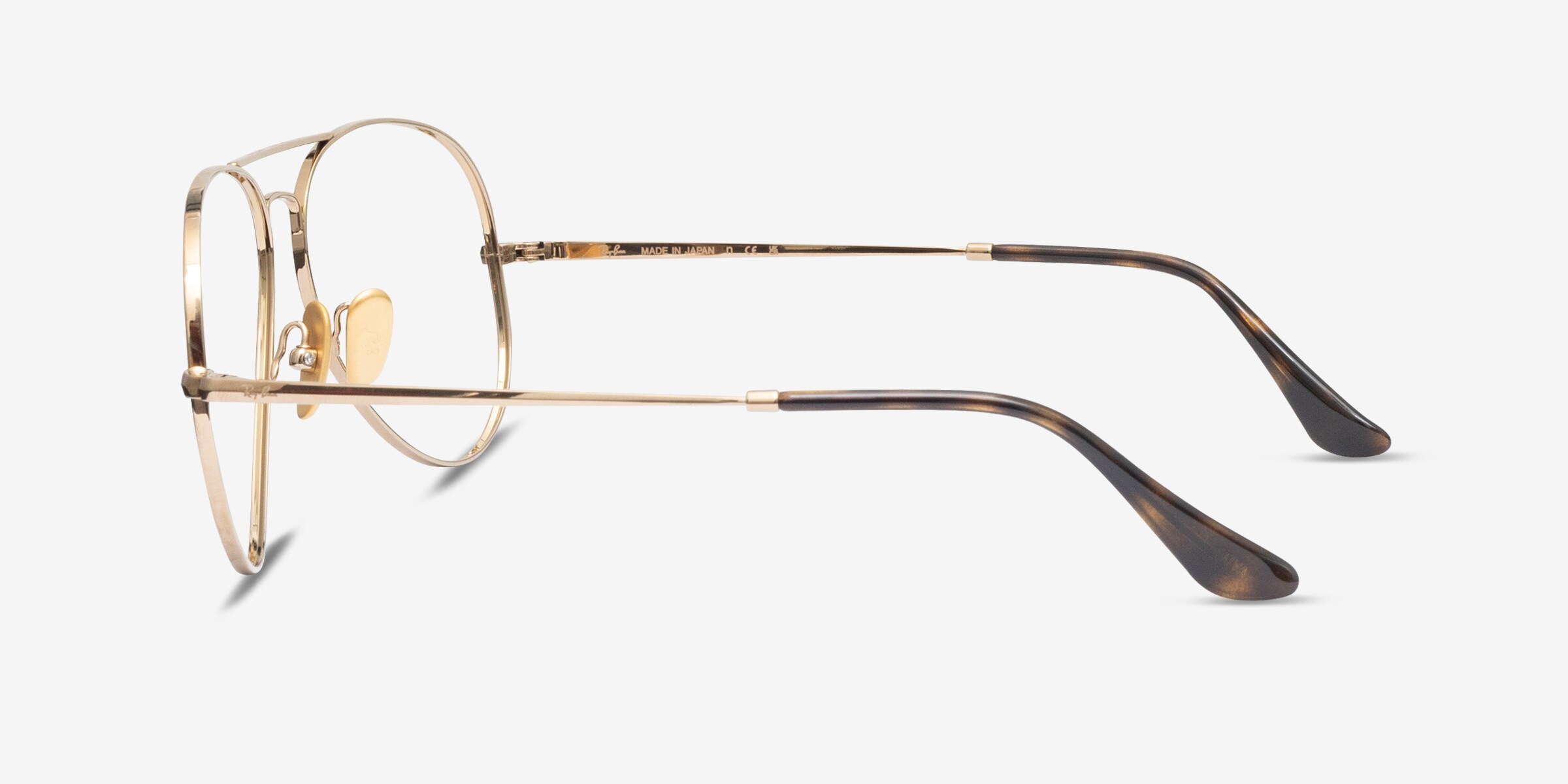Ray-Ban RB8789 - Aviator Shiny Gold Frame Eyeglasses | Eyebuydirect