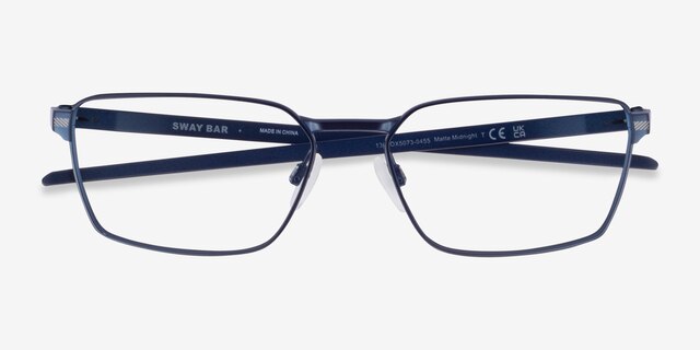 Oakley Sway Bar Matte Navy TitaniumEyeglass Frames from EyeBuyDirect, Closed View