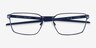 Oakley Sway Bar Matte Navy TitaniumEyeglass Frames from EyeBuyDirect, Closed View
