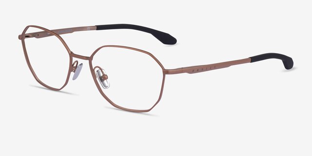 Oakley Sobriquet Matte Rose Gold TitaniumEyeglass Frames from EyeBuyDirect, Angle View
