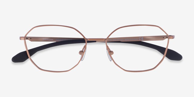 Oakley Sobriquet Matte Rose Gold TitaniumEyeglass Frames from EyeBuyDirect, Closed View