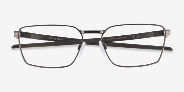 Oakley Sway Bar Gunmetal TitaniumEyeglass Frames from EyeBuyDirect, Closed View