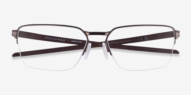 Oakley Sway Bar 0.5 Matte Gunmetal TitaniumEyeglass Frames from EyeBuyDirect, Closed View