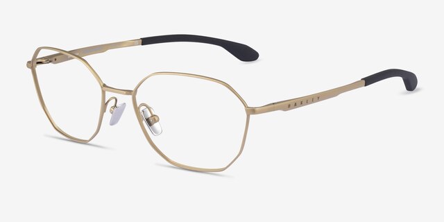 Oakley Sobriquet Matte Gold TitaniumEyeglass Frames from EyeBuyDirect, Angle View