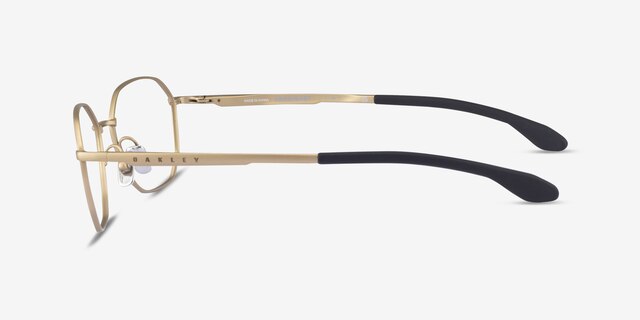 Oakley Sobriquet Matte Gold TitaniumEyeglass Frames from EyeBuyDirect, Side View