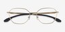 Oakley Sobriquet Matte Gold TitaniumEyeglass Frames from EyeBuyDirect, Closed View